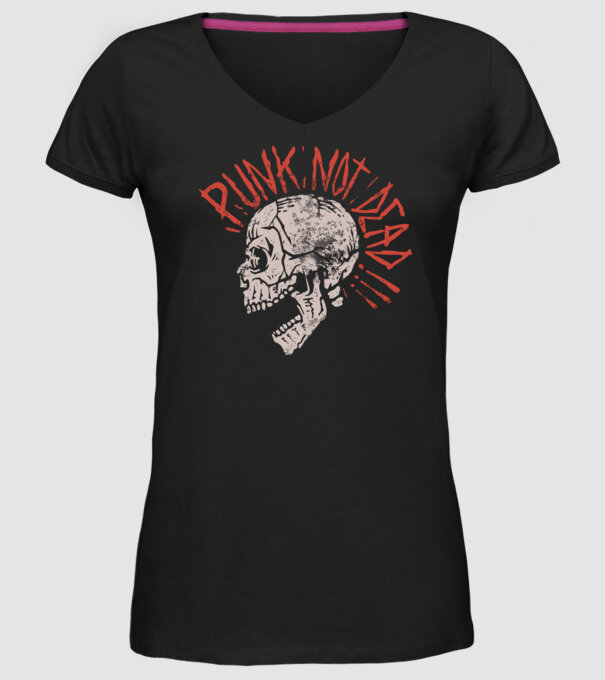 Punk Not Dead model negru pe tricou