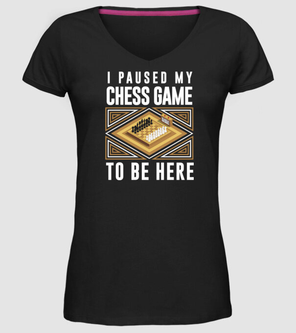 Pused my chess game model negru pe tricou
