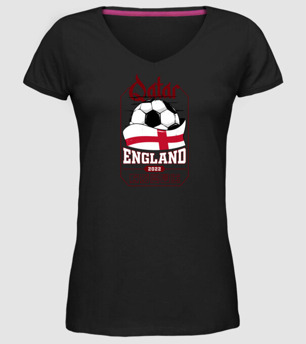 Qatar teams England model negru pe tricou