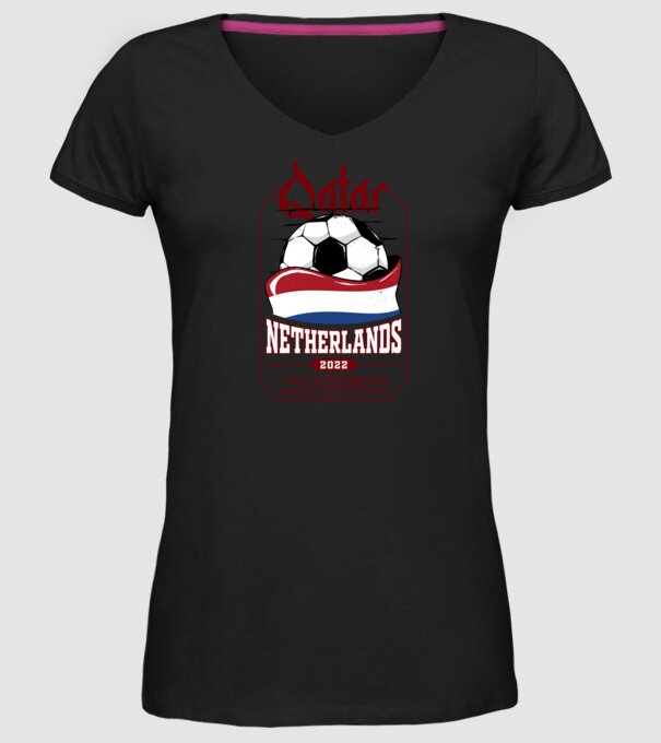 Qatar teams Netherlands model negru pe tricou