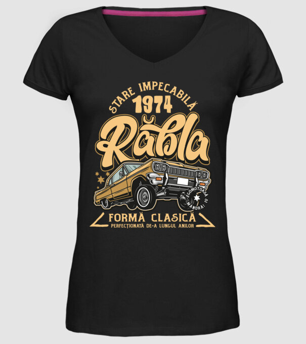 Rablă 1975 model negru pe tricou