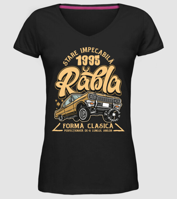 Rablă 1995 model negru pe tricou