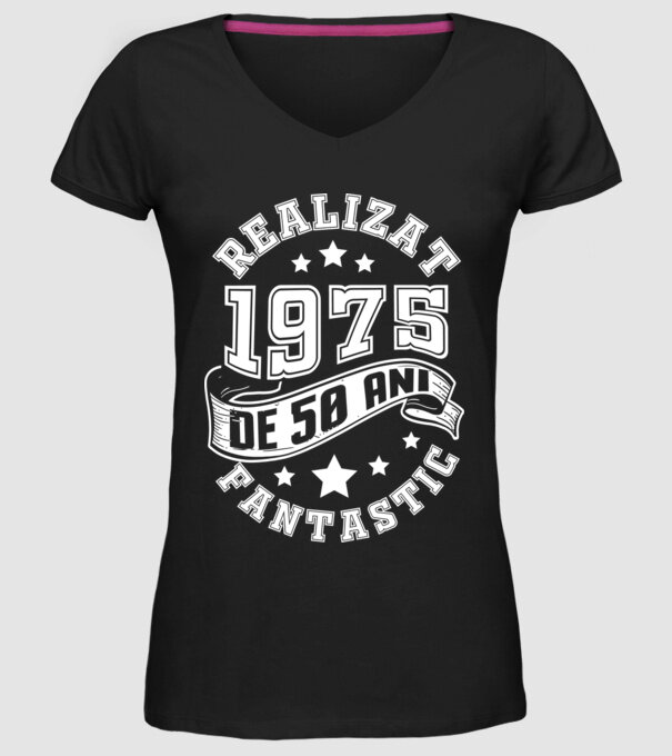Realizat de fantastic - 1975 model negru pe tricou