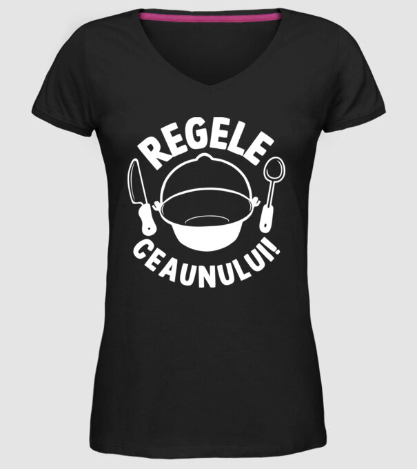 Regele - ceaunului! model negru pe tricou