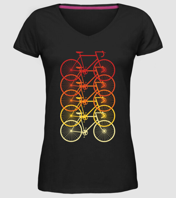 Retro Bike model negru pe tricou