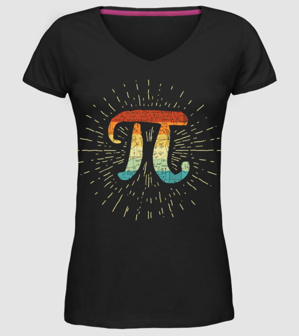 Retro Pi model negru pe tricou
