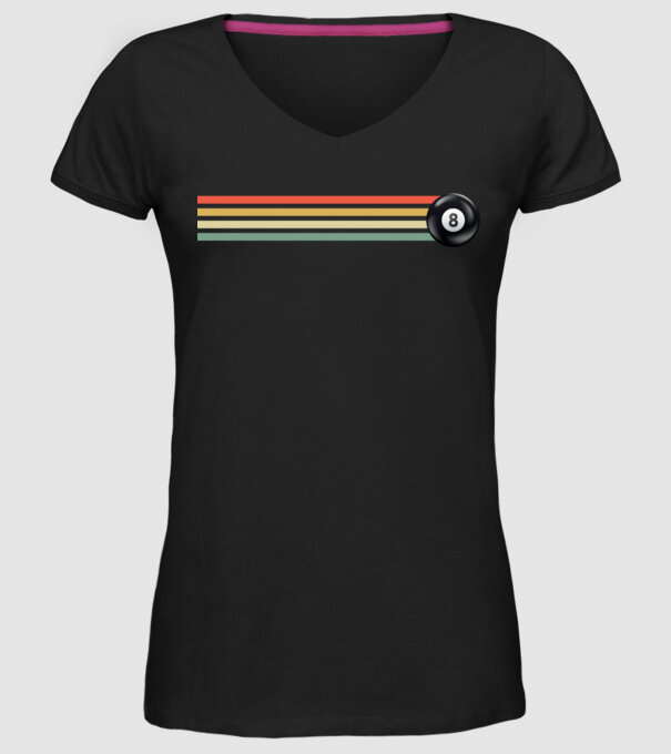 Retro - Vintage 8 ball model negru pe tricou