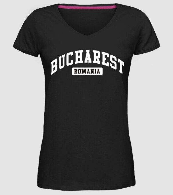 România Bucharest sport model negru pe tricou