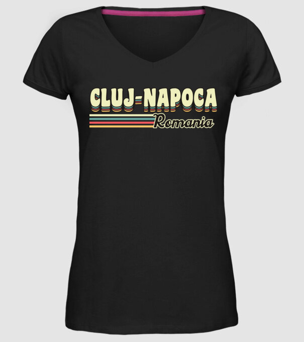 România Cluj-Napoca model negru pe tricou