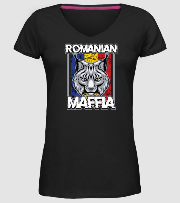 România maffia model negru pe tricou