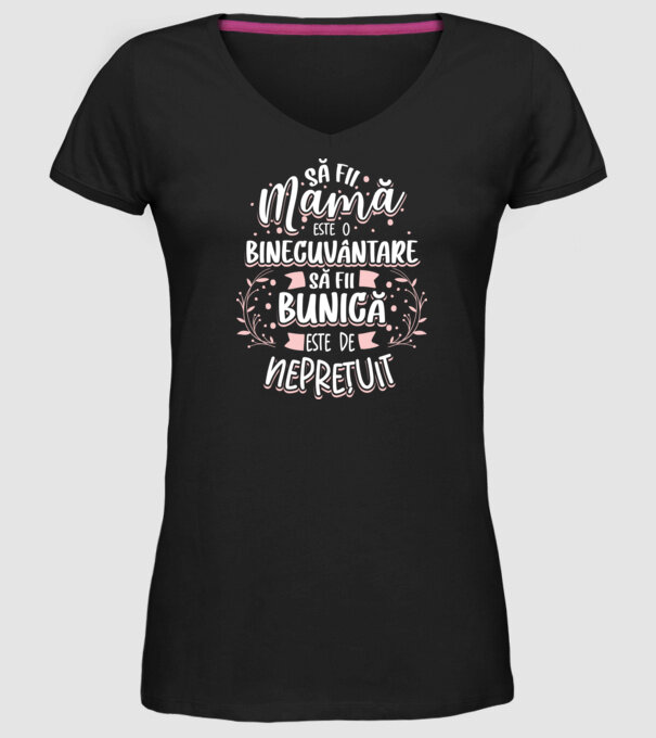 Să fii bunică este neprețuit model negru pe tricou