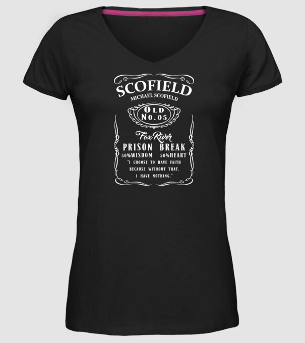scofield model negru pe tricou