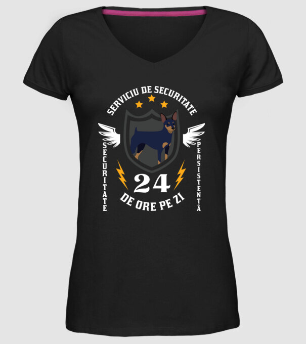 serviciu de securitate - securitate - persistență - 24 de ore pe zi model negru pe tricou