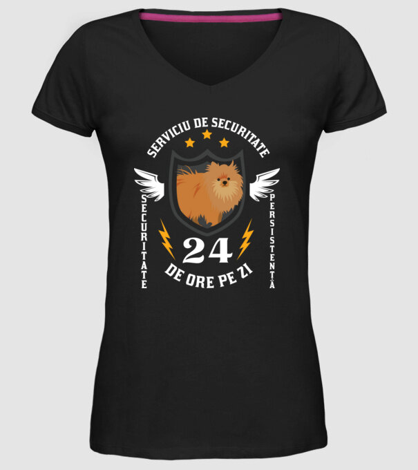 serviciu de securitate - securitate - persistență - 24 de ore pe zi model negru pe tricou
