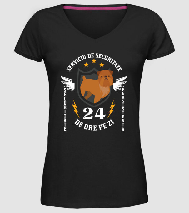 serviciu de securitate - securitate - persistență - 24 de ore pe zi model negru pe tricou