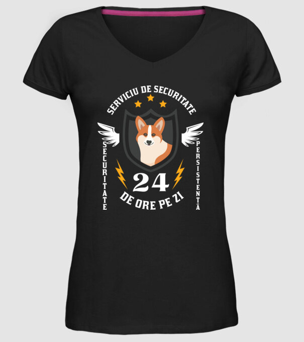 serviciu de securitate - securitate - persistență - 24 de ore pe zi model negru pe tricou