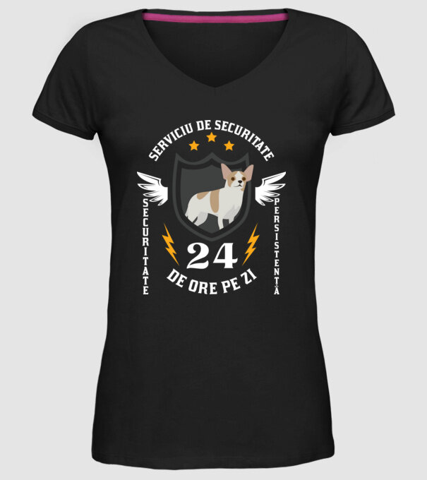 serviciu de securitate - securitate - persistență - 24 de ore pe zi model negru pe tricou