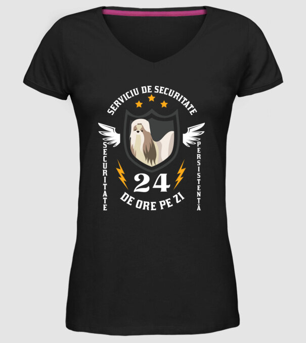 serviciu de securitate - securitate - persistență - 24 de ore pe zi model negru pe tricou
