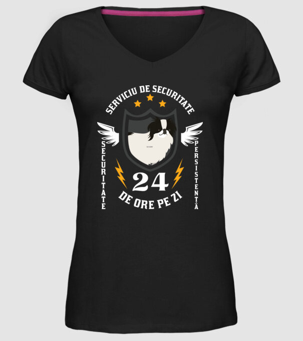 serviciu de securitate - securitate - persistență - 24 de ore pe zi model negru pe tricou
