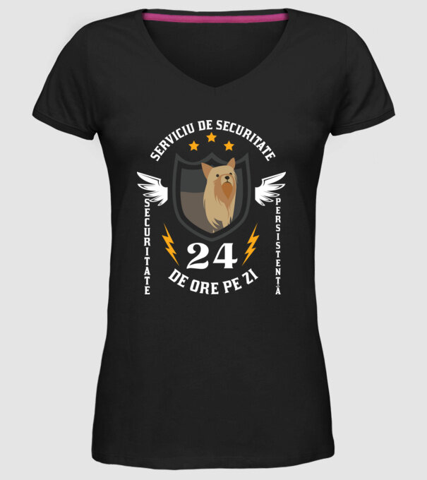 serviciu de securitate - securitate - persistență - 24 de ore pe zi model negru pe tricou