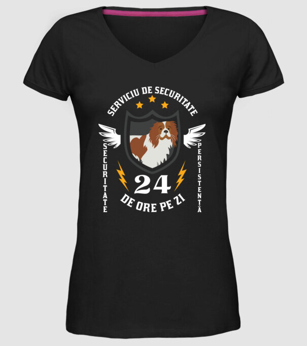 serviciu de securitate - securitate - persistență - 24 de ore pe zi model negru pe tricou