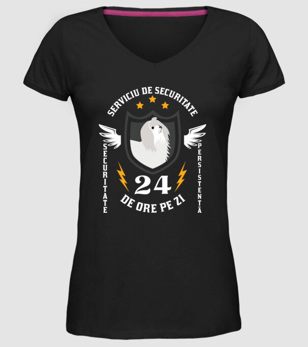 serviciu de securitate - securitate - persistență - 24 de ore pe zi model negru pe tricou