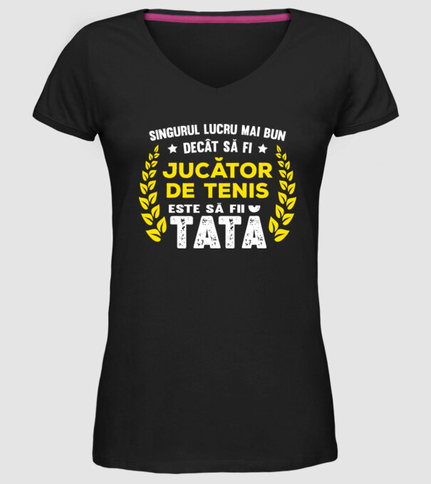 singurul lucru mai bun decât tenisul este să fi jucător de tenis model negru pe tricou