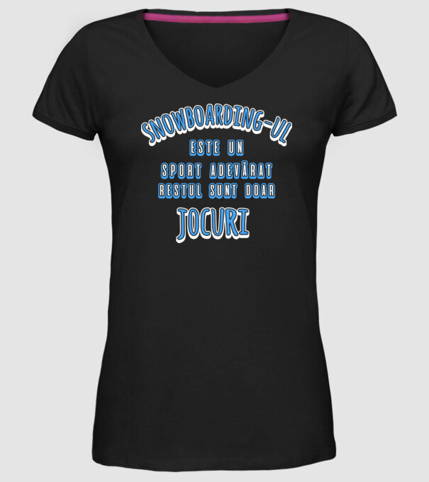 Snowboarding-ul este un sport adevărat, restul sunt doar un jocuri model negru pe tricou