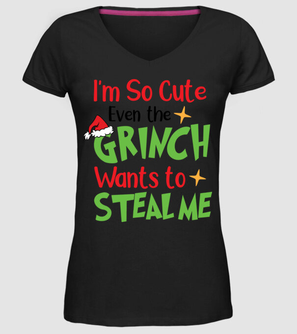 So cute Grinch model negru pe tricou