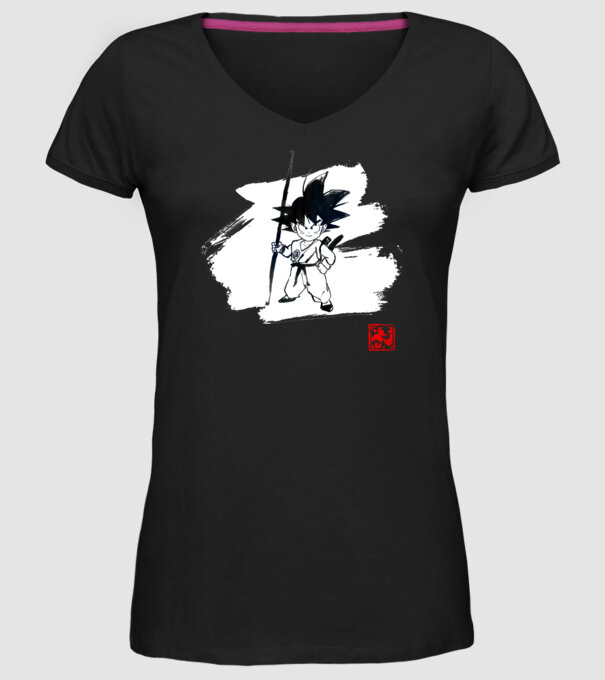 son goku art model negru pe tricou