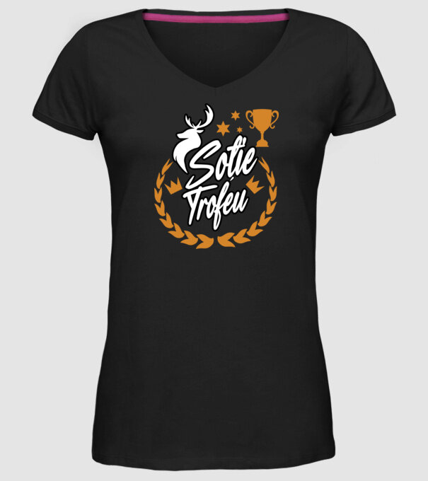 Soție trofeu model negru pe tricou