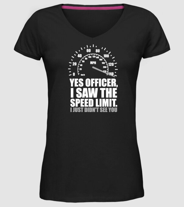 Speed limit model negru pe tricou