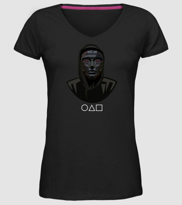squid game boss model negru pe tricou