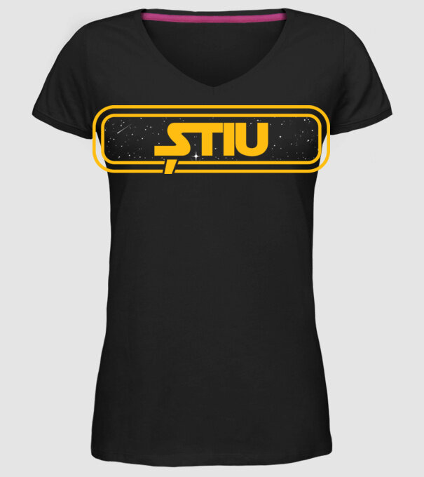 Starwars couple shirt model negru pe tricou