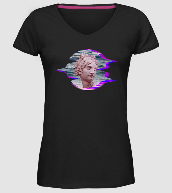 Statue model negru pe tricou