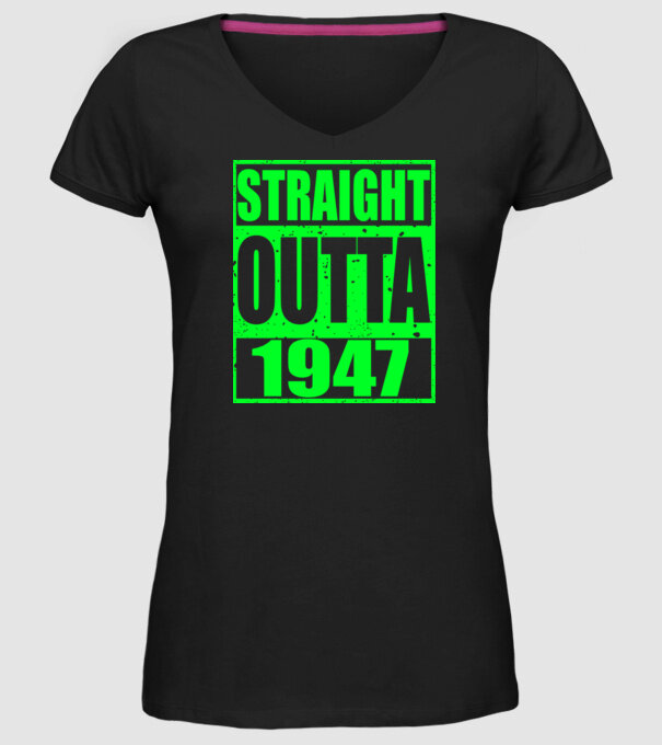 Straight Outta - 1947 model negru pe tricou