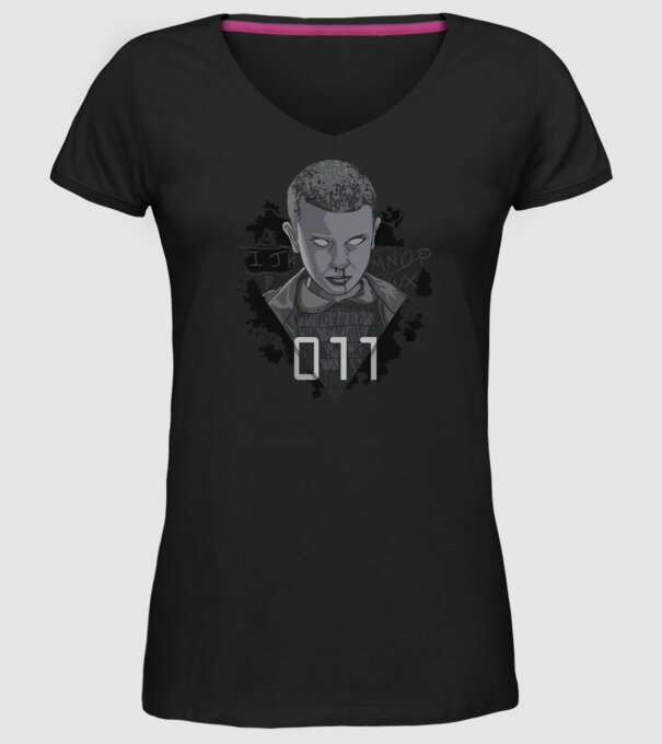 Stranger Things model negru pe tricou