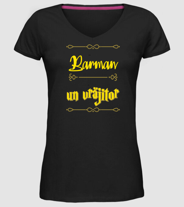 Sunt Barman, nu un vrăjitor model negru pe tricou