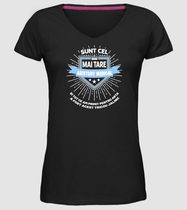 Sunt cel mai tare asistent medical și tot ce am primit pentru asta a fost acest tricou jalnic model negru pe tricou