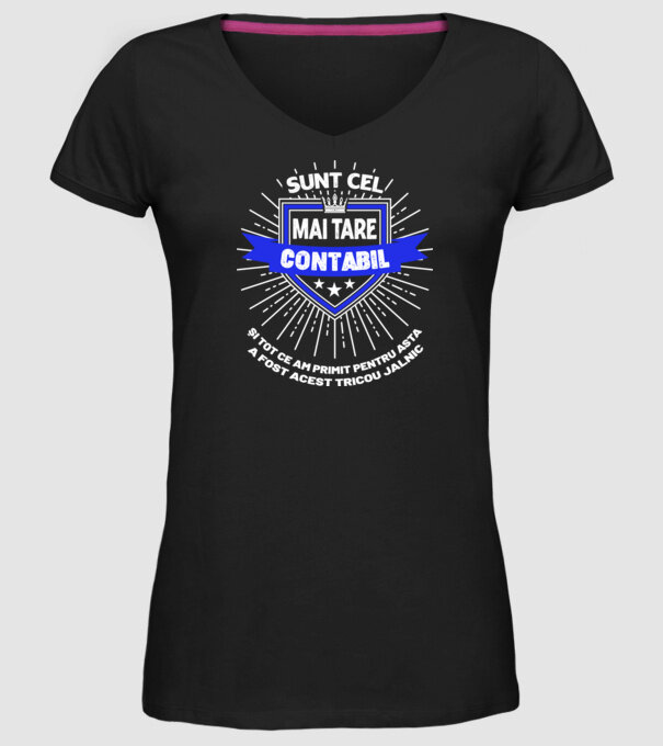 Sunt cel mai tare contabil și tot ce am primit pentru asta a fost acest tricou jalnic model negru pe tricou