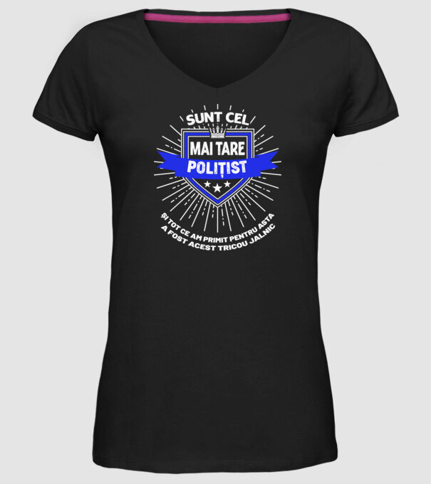 Sunt cel mai tare polițist și tot ce am primit pentru asta a fost acest tricou jalnic model negru pe tricou