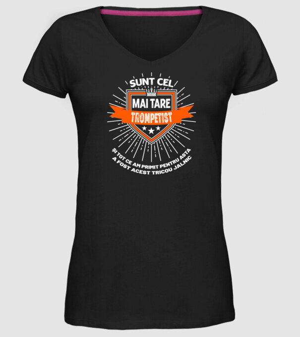 sunt cel mai tare trompetist și tot ce am primit pentru asta a fost acest tricou jalnic model negru pe tricou