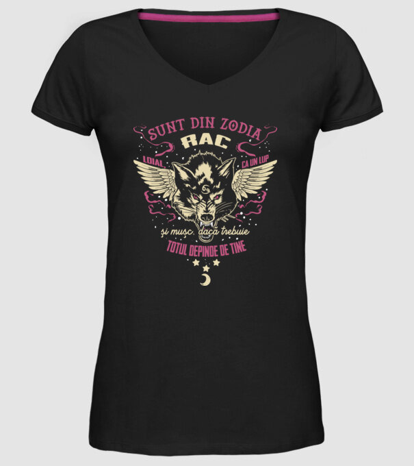 Rac model negru pe tricou