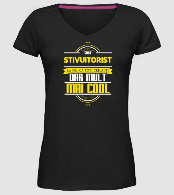 Sunt stivuitorist, la fel ca toți ceilalți, dar mult mai cool model negru pe tricou