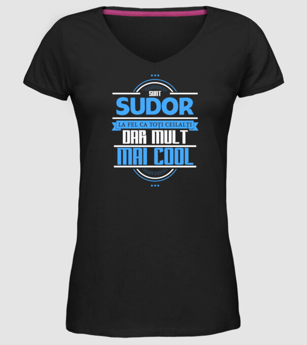 Sunt sudor, la fel ca toți ceilalți, dar mult mai cool model negru pe tricou