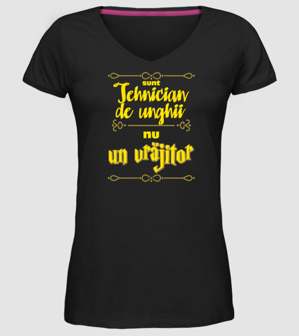 Sunt tehnician de unghii, nu un magician model negru pe tricou