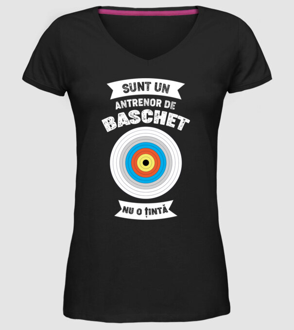 sunt un antrenor de baschet, nu o țintă model negru pe tricou