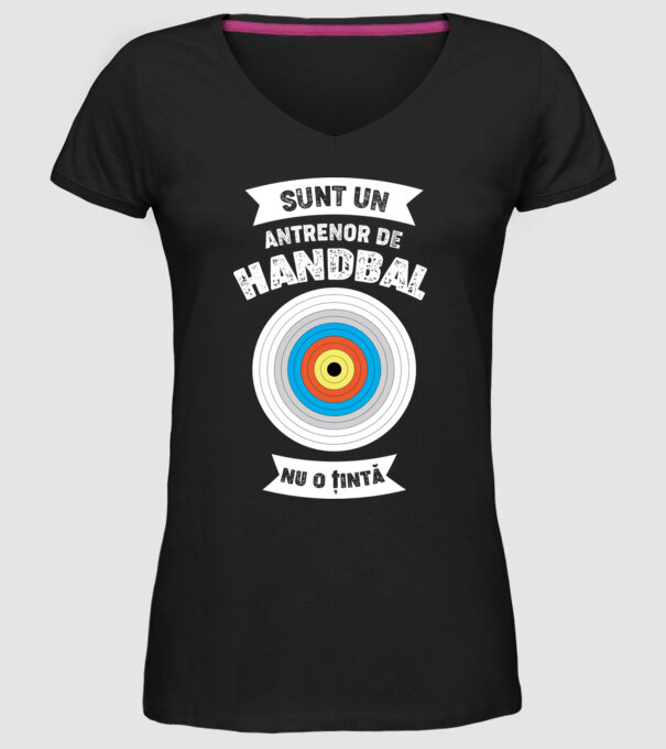 sunt un antrenor de handbal, nu o țintă model negru pe tricou