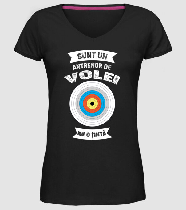 sunt un antrenor de volei, nu o țintă model negru pe tricou
