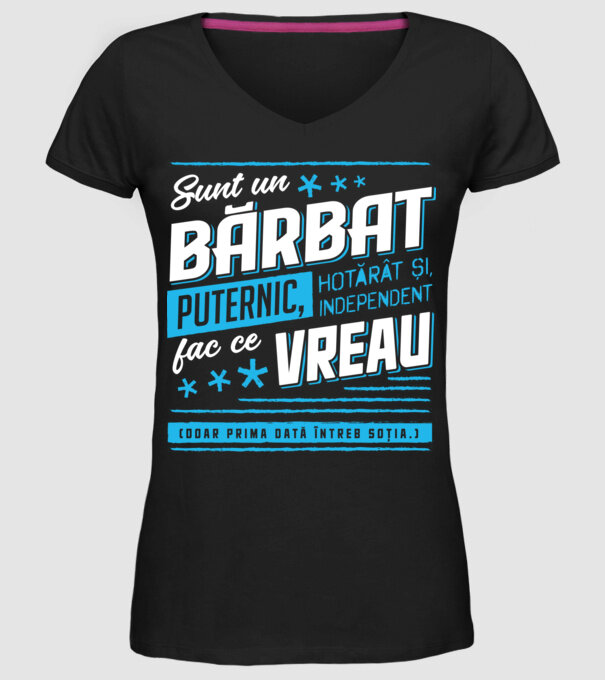 Sunt un bărbat puternic model negru pe tricou